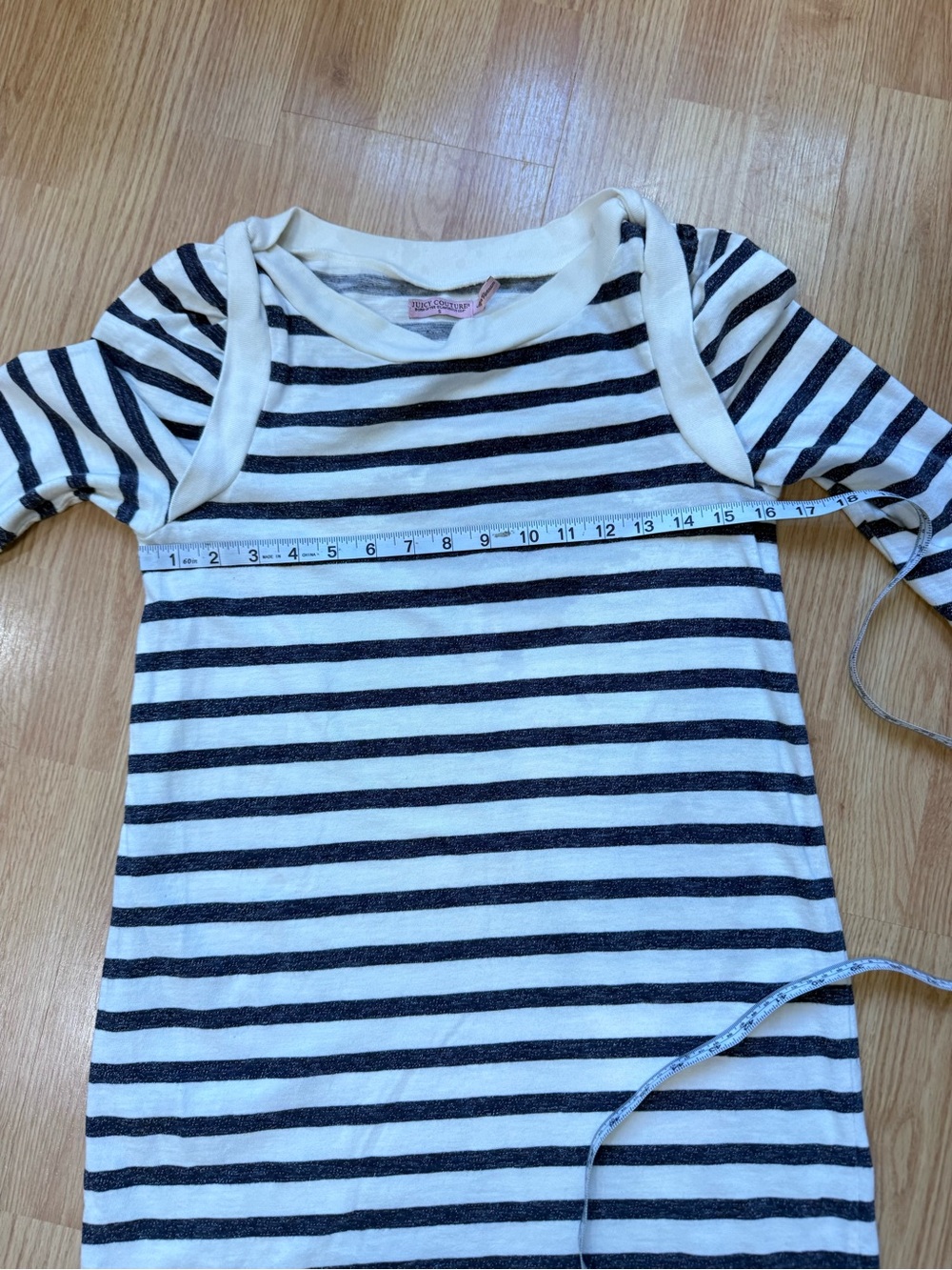 Juicy Couture Striped Cotton Mini Dress Navy White Size S 2011 - Picture 6 of 7